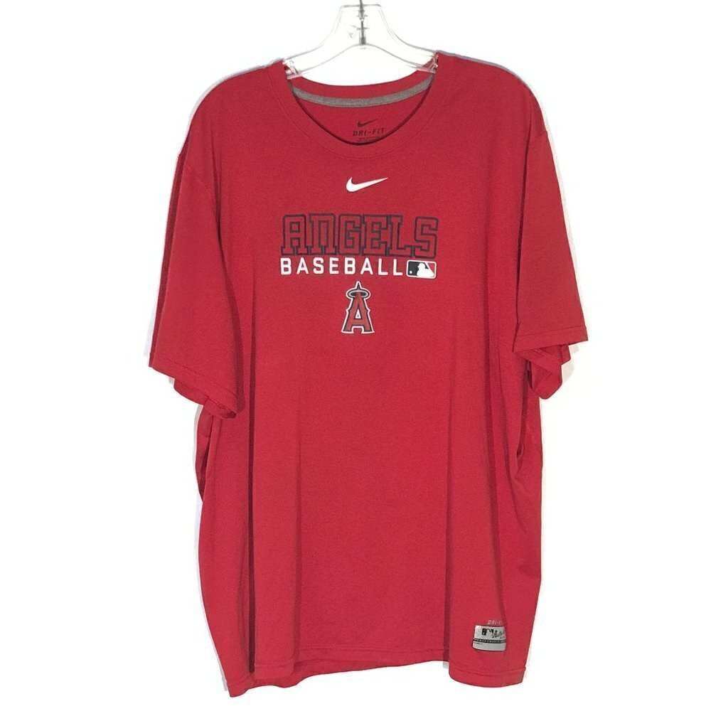 NIKE MLB Angels Baseball DRI FIT Tee T shirt 2XL